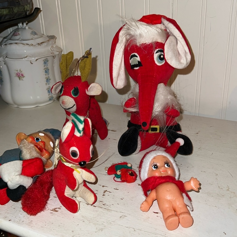 MCM Felt Japan dream treasure pet Christmas decorations elves squirrel vintage